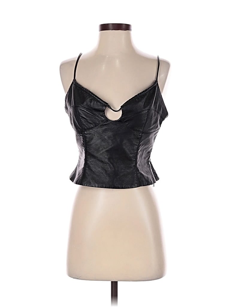 Pre-owned Aya Muse Sleeveless Top Black Sweetheart Neckline Tops