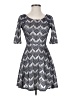 Sage 100% Polyester Hearts Gray Cocktail Dress Size S - photo 1