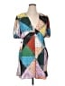 STAUD Print Red Silver Cocktail Dress Size 16 - photo 1