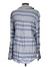 BeachLunchLounge 100% Rayon Stripes Blue Long Sleeve Blouse Size L - photo 2