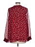 Madewell 100% Polyester Burgundy Long Sleeve Blouse Size L - photo 2