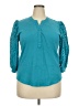 Chico's Teal 3/4 Sleeve Blouse Size XXL (4) - photo 1