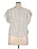 Tahari 100% Linen Silver Short Sleeve Top Size XL - photo 2