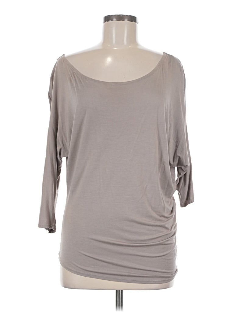 Pre-owned Xxi 3/4 Sleeve T-shirt In Tan