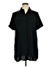 Chico's 100% Polyester Black Short Sleeve Blouse Size XL - photo 1