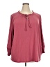 Como Vintage Burgundy 3/4 Sleeve Blouse Size 3X - photo 1