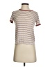 SO Stripes Brown Short Sleeve Turtleneck Size XS - photo 1