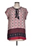 DR2 100% Polyester Red Short Sleeve Blouse Size L - photo 1