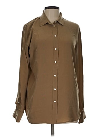 Everlane Long Sleeve Silk Top (view 1)