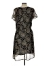 Glam 100% Polyester Paisley Black Cocktail Dress Size L - photo 2