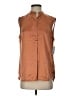 Equipment Brown Sleeveless Button-Down Shirt Size S - photo 1