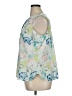 Talbots 100% Polyester Floral Blue Sleeveless Blouse Size 16 Petite - photo 6