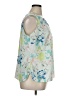 Talbots 100% Polyester Floral Blue Sleeveless Blouse Size 16 Petite - photo 5