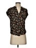 Treasure & Bond Floral Black Short Sleeve Blouse Size XS - photo 1