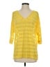 Half Moon by Modern Movement Yellow 3/4 Sleeve Blouse Size S - photo 1