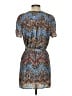 Aqua 100% Polyester Paisley Blue Casual Dress Size S - photo 2