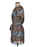 Aqua 100% Polyester Paisley Blue Casual Dress Size S - photo 5