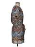 Aqua 100% Polyester Paisley Blue Casual Dress Size S - photo 4