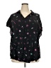 Harry Potter 100% Rayon Hearts Black Short Sleeve Blouse Size 4X - photo 1