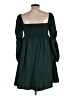 Unbranded 100% Polyester Solid Green Casual Dress Size L - photo 2