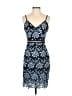 Aqua 100% Polyester Paisley Blue Cocktail Dress Size S - photo 1
