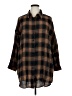 Blooming Jelly Plaid Brown 3/4 Sleeve Blouse Size XL - photo 1