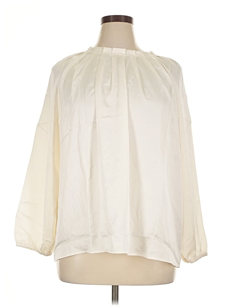 Ann Taylor 3/4 Sleeve Blouse In White
