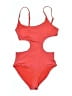 Unbranded Solid Red One Piece Swimsuit Size S - photo 1