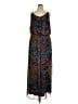 Long Tall Sally 100% Polyester Paisley Brown Casual Dress Size 14 - photo 1
