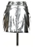 Ginger Metallic Silver Faux Leather Skirt Size EU 36 / US 6 - photo 2