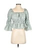 WAYF Green 3/4 Sleeve Blouse Size S - photo 1