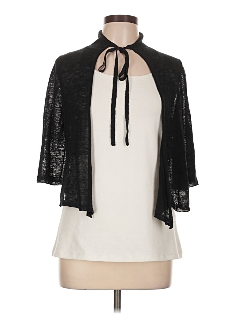 Pre-owned Margaret O'leary Cardigan Sweater In Black
