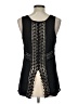 Fun2Fun 100% Polyester Black Sleeveless Top Size L - photo 2