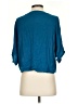 Express 100% Rayon Teal Short Sleeve Blouse Size S - photo 2