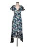 Assorted Brands Floral Blue Casual Dress Size L - photo 1