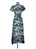 Assorted Brands Floral Blue Casual Dress Size L - photo 2