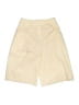 EXQUISE Solid Ivory Khaki Shorts Size S - photo 1