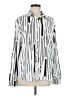 Unbranded Stripes Silver Long Sleeve Blouse Size M - photo 1