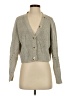 Line & Dot 100% Polyester Gray Cardigan Size XS - photo 1