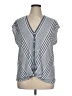 Max Studio Blue Short Sleeve Blouse Size XL - photo 1