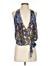 Parker 100% Silk Blue Sleeveless Silk Top Size S - photo 1