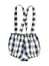 Unbranded 100% Cotton Checkered-gingham Blue Overall Shorts 12-18 MO / 18 MO - photo 1