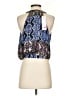 Parker 100% Silk Blue Sleeveless Silk Top Size S - photo 2