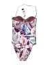 BCBGMAXAZRIA Floral Gray One Piece Swimsuit Size 6 - photo 2