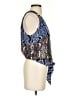 Parker 100% Silk Blue Sleeveless Silk Top Size S - photo 4