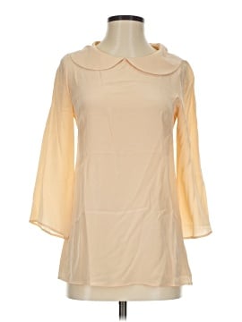 Porter Grey 3/4 Sleeve Silk Top (view 1)