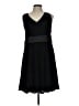 Maje Solid Black Casual Dress Size Lg (3) - photo 1