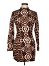Bebe Animal Print Brown Cocktail Dress Size L - photo 1