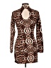 Bebe Animal Print Brown Cocktail Dress Size L - photo 2