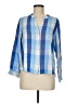 Tommy Bahama 100% Lenzing Modal Blue 3/4 Sleeve Button-Down Shirt Size M - photo 1